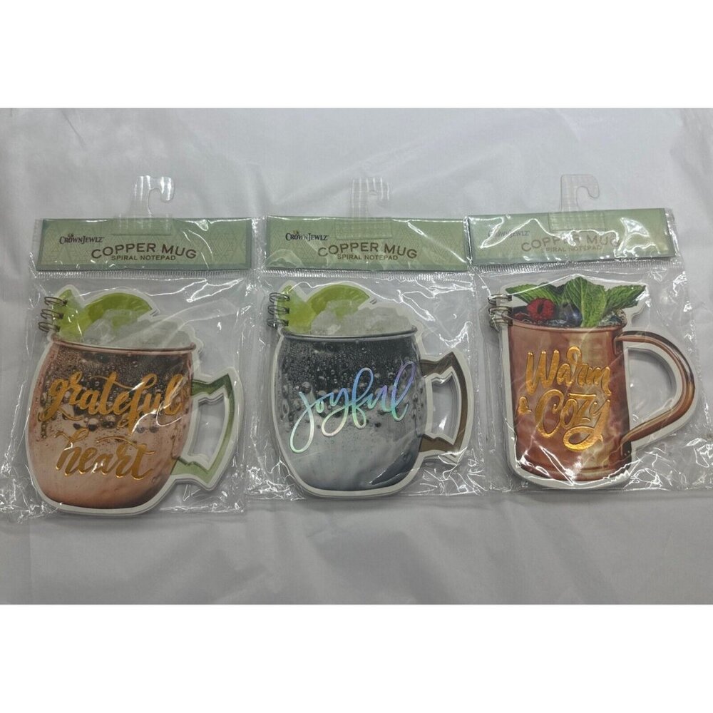Crown Jewlz Copper Mug Spiral Notepad set of three bar moscow women owned